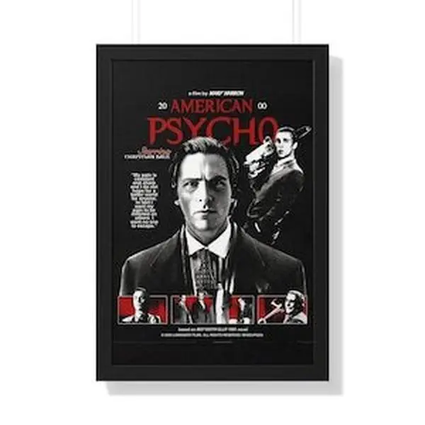 American Psycho Movie Poster - Vintage Horror Wall Art, Patrick Bateman Print, Cinematic Decor, Unique Gift for Film Lovers & Collectors