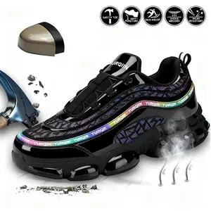 Steel Toe Work Shoes for Men & Women, Non Slip Indestructible Safety Sneakers, Lightweight Composite Toe Puncture Resistant Work Shoes