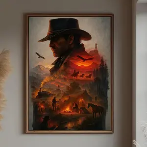 Red Dead Redemption 2 Arthur Morgan Game Poster - Room Gaming Wall Decor - Game Room Wall Art - Video Game Posters - Superheroes Prints