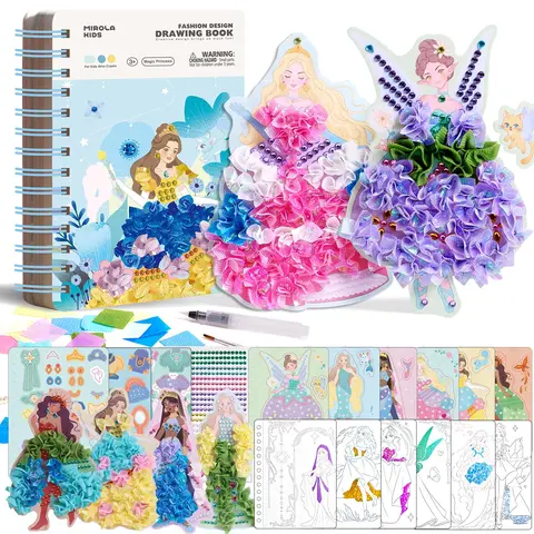 Jar Melo 4-in-1 Poke-in Diamond Painting Kit - Embroidery, Watercolor Art, Water Pen DIY Paper/Diamonds Craft Set, Educational Kids Stuff for Girls, Perfect Kid Girl Gifts, Christmas gifts,familyfun