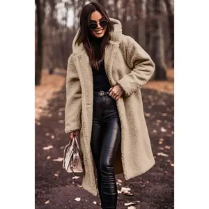 Women’s Plush Teddy Coat – Warm Faux Fleece Long Coat | Winter Elegant Outwear Jacket