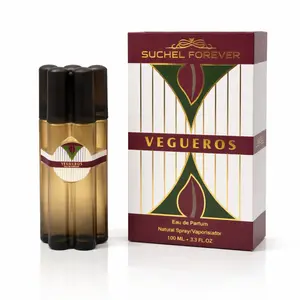 SUCHEL FOREVER VEGUEROS Men's Eau de Parfum (EDP Spray) - 100ml/3.4 fl oz Single Item, Bold Classic Masculine Fragrance, Long-Lasting Warm Aroma for Everyday Wear, Special Occasions