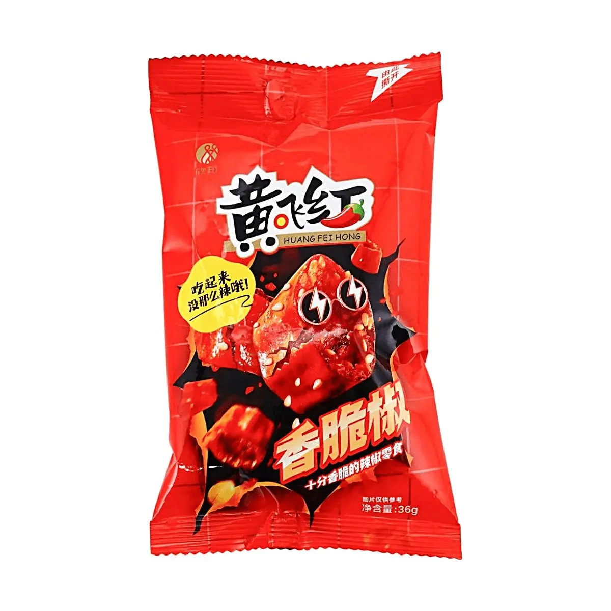 HUANGFEIHONG Crispy Chili Snack 36g - Spicy Fried Pepper for Beer & Appetizer