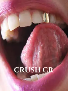 CRUSH CR 1pc Minimalist Gold & Silver Tooth Cap Grillz – 14K Gold Plated Copper, Sleek Hip-Hop Jewelry for Black Women, Girls & Men. Perfect for Date Night, Music Festivals, Couple Gifts & K-Pop Style, Tooth Gem