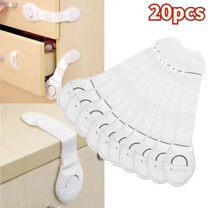 Portable home safety door lock, easy to install, diamond free, durable ABS plastic, multifunctional safety device, suitable for cabinets and refrigerators