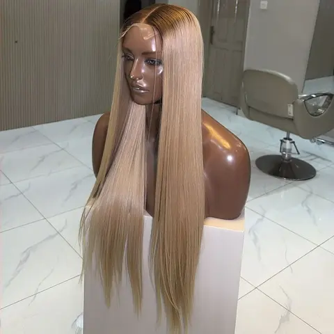 Ash Blonde Wig Human Hair 13x4 13x6 Transparent Lace Front Wigs Human Hair 180 Density Ash Blonde Straight Lace Front Wigs for Women Ombre Blonde Colored HD Lace Frontal Wig Pre Plucked