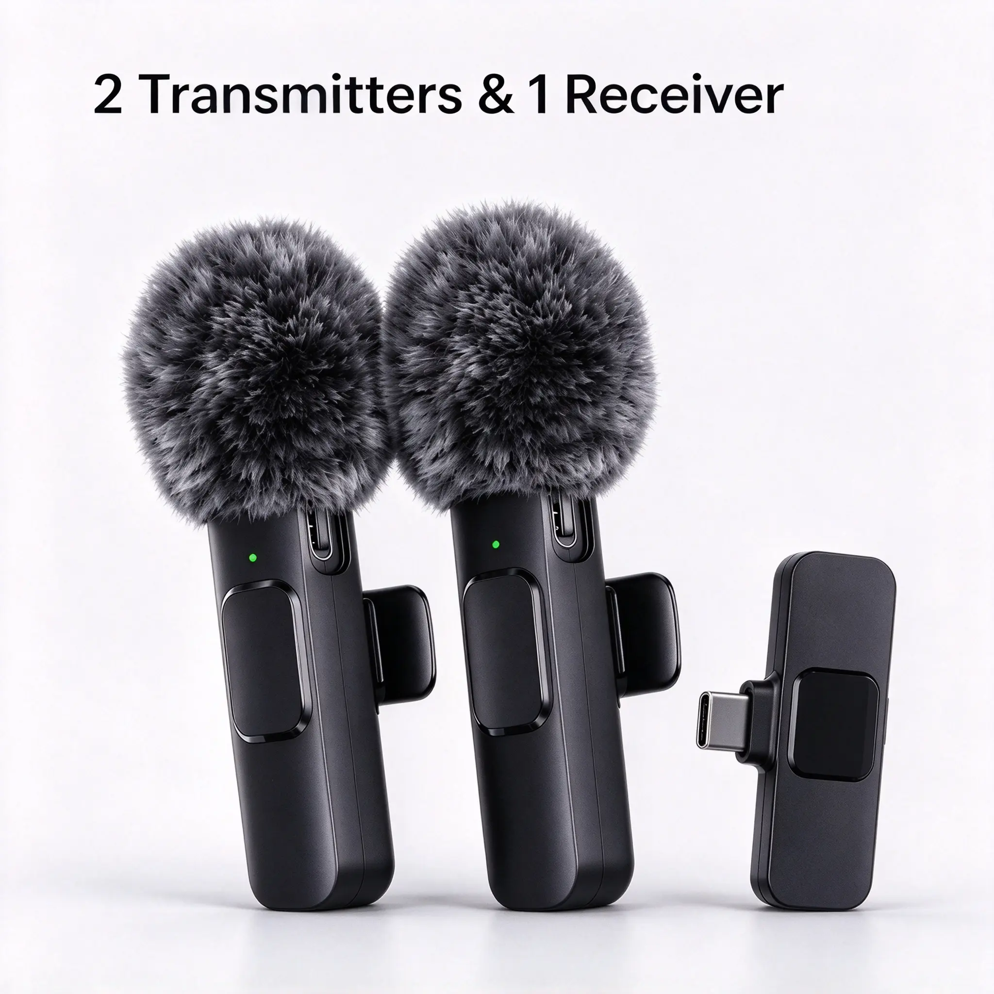 Compact Wireless Mini Lavalier Lapel Microphone - Clip-On Mic for iPhone, Android Smartphone - Audio Video Recording for Content Creators