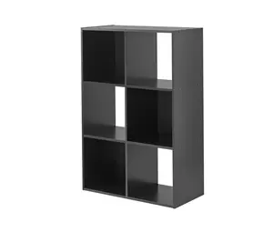 Tier Open Shelf Bookcase, Black