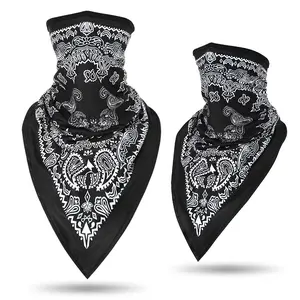 Men's Ice Silk Cycling Neckchief Triangle Scarf - Breathable Face Cover with UV, Dust, Wind Protection for Motorcycle Riding, Hiking