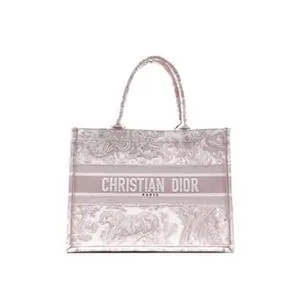 Pre-owned DIOR Canvas tote bags Pink Booktote Tote