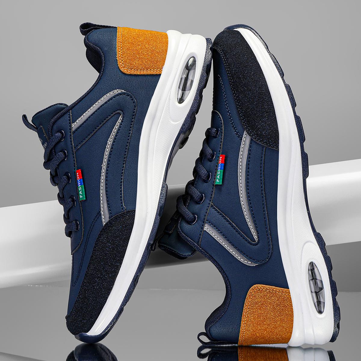 Men's fashionable running shoes, suitable for outdoor activities, comfortable and breathable spring and autumn low-top casual shoes, trendy and multi-functional popular men's sports shoes, casual and multi-purpose breathable sports shoes