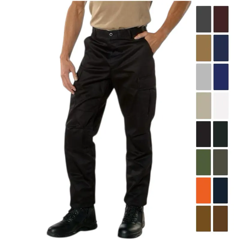 ROTHCO Cargo Pants - Men's Original BDU Basics in Cotton Blend with Mid Waist, Button Fly, 6 Pockets, and Reinforced Knees, Plain, Tactical Look, Cargo Trousers, All Seasons, Athletic, Below The Ankle, 2Xl 43”- 47” Waist, 6Xl 59” - 63” Waist