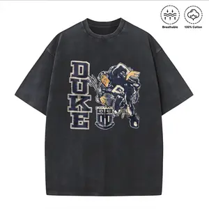 Vintage 90s NCAA Duke University Blue Devils Mascot Caricature Crewneck Large Devil Mascot Graphic Print T-Shirt & Sports Fanatic Holiday Gift For Students