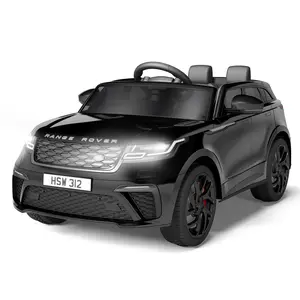 Black Licensed Land Rover Kids Electric Ride On Truck With Remote Control Rocking Mode Mp3 Player And Safety Belt For Ages 37 Months Plus Black