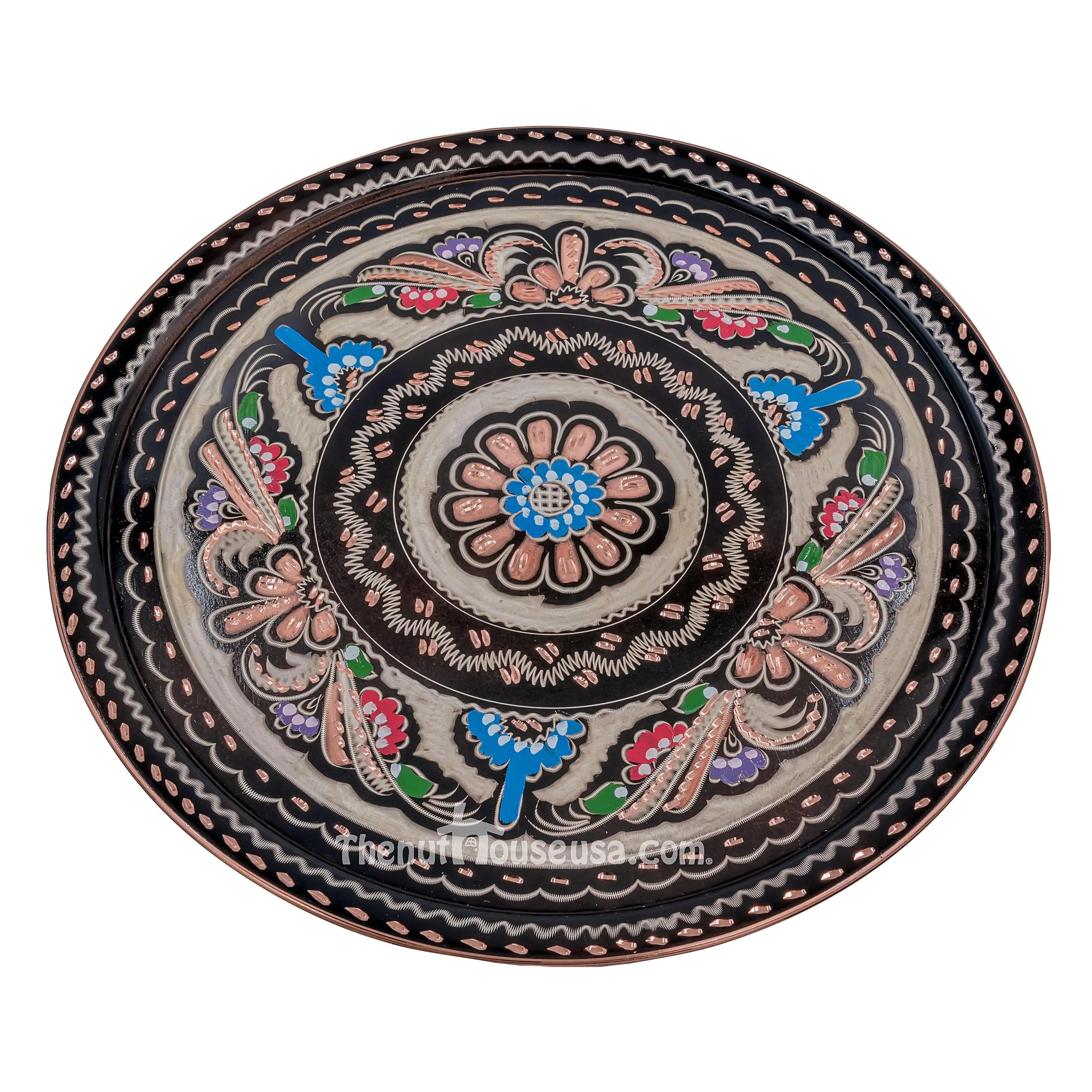 Turkish Handmade Copper Serving Tray 80017