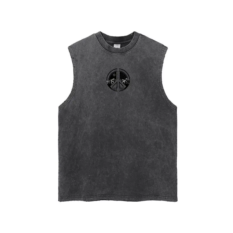 Mineral Wash Oversized Tank – Raw Edge Distressed Muscle Shirt summer outfit