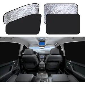 Side Window Sun Shade - 4 Pack Car Window Covers 99% UV Light Block Car Curtains Magnetic Side Window Sun Shade Keeps Cooler for Breastfeeding, Taking a nap, Changing Clothes, Camping