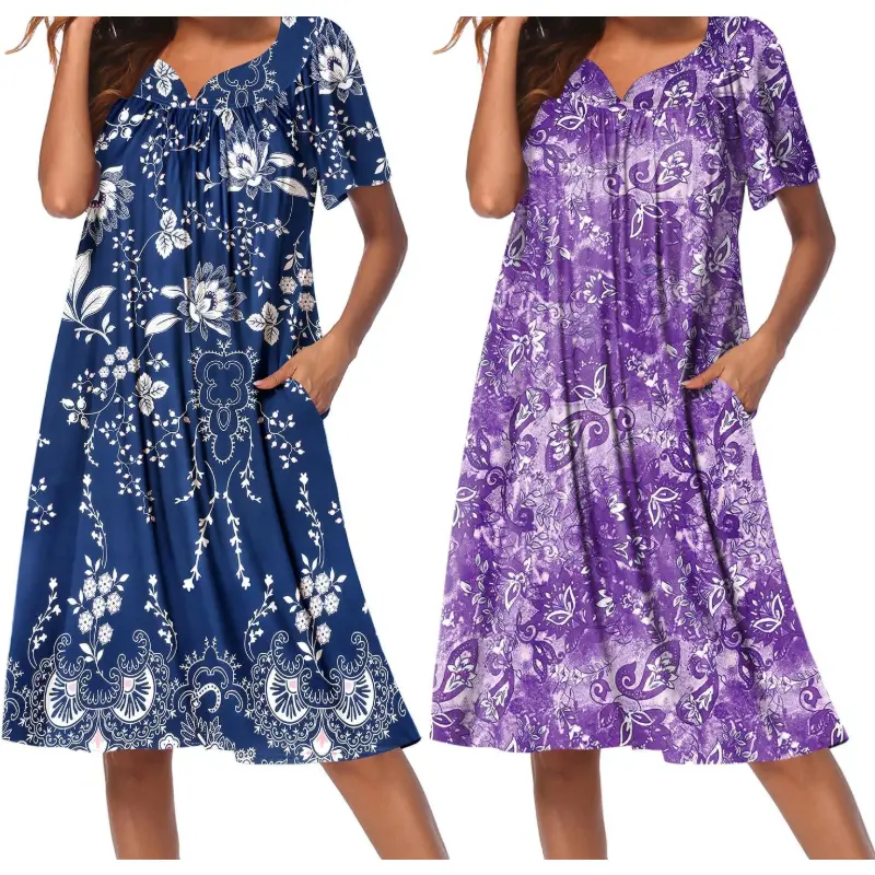 Purple Floral/Evening Blue Vines