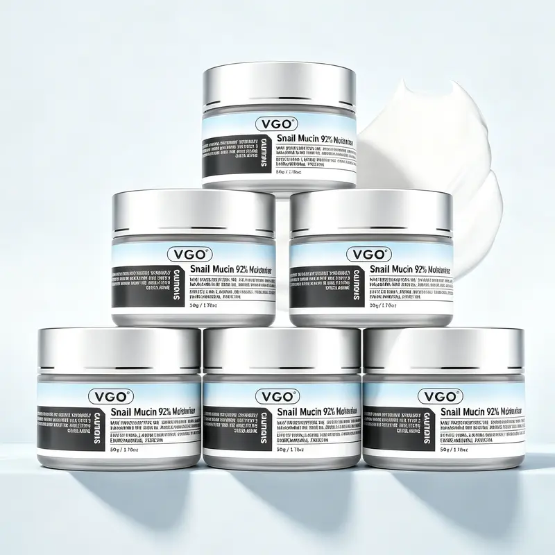 VGO Snail Mucin 92% Moisturizer Daily Face Gel Cream for Dry & Sensitive Skin, 50g / 1.76oz Cleanser Moisture Moisturizing Skincare Radiance Comfort
