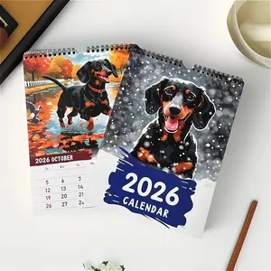 2026 Year Sausage Dog Calendar, Adorable Puppy Monthly Wall & Desk Planner, Vibrant Breed Specific Art, Home Office Decor, Perfect Gift