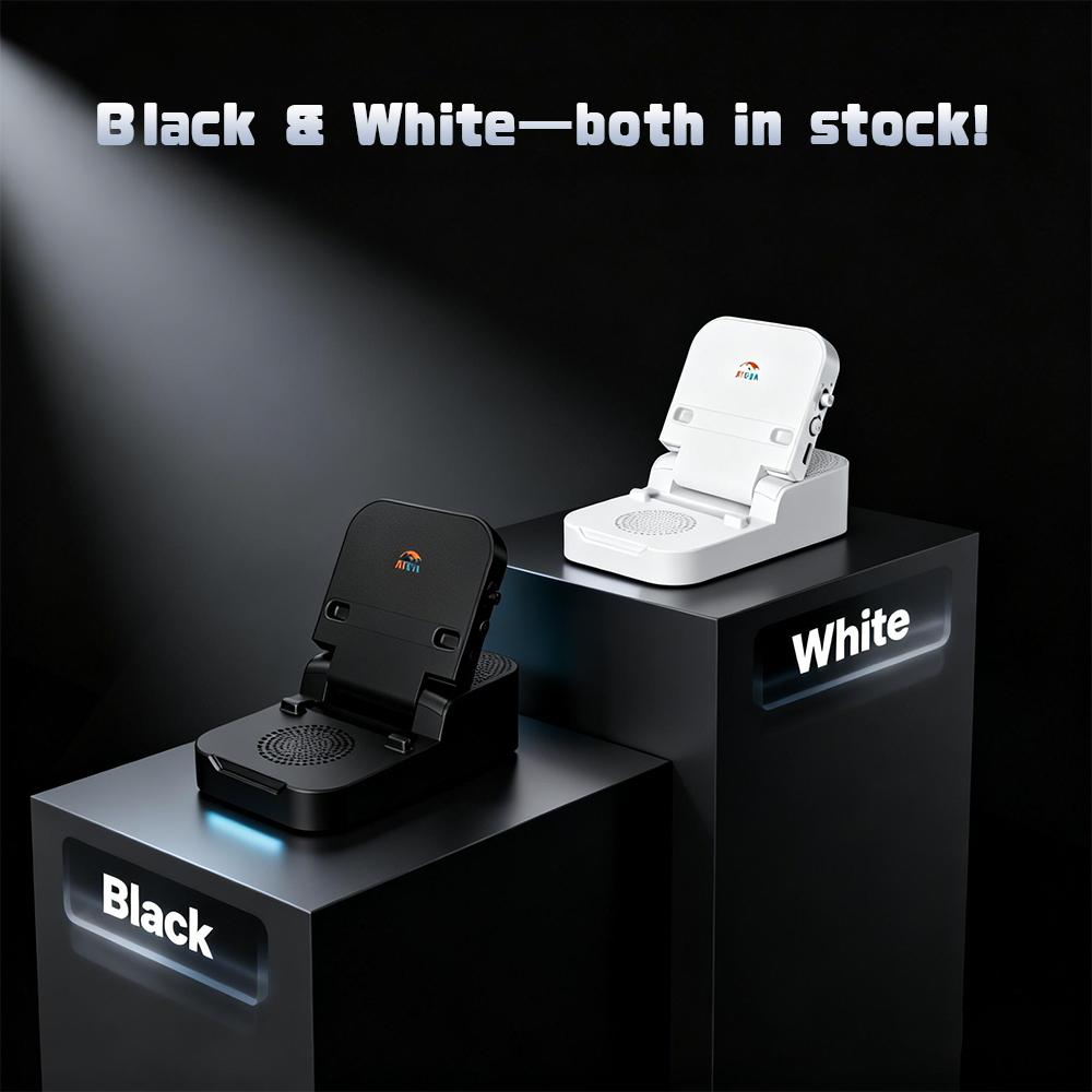 ATEYA Portable Induction speaker | Optional Bluetooth connectivity | Portable Mobile phone holder | Supports connecting two devices simultaneously | Four-in-one speaker.Not compatible with the iPhone 17 series for now.