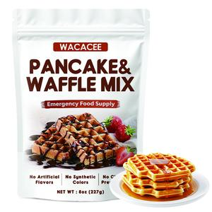WACACEE rich milk-flavored waffle mix powder—finely textured batter with precise ratios; add water and bake for immediate consumption; a home baking ingredient for crispy exteriors and soft interiors.