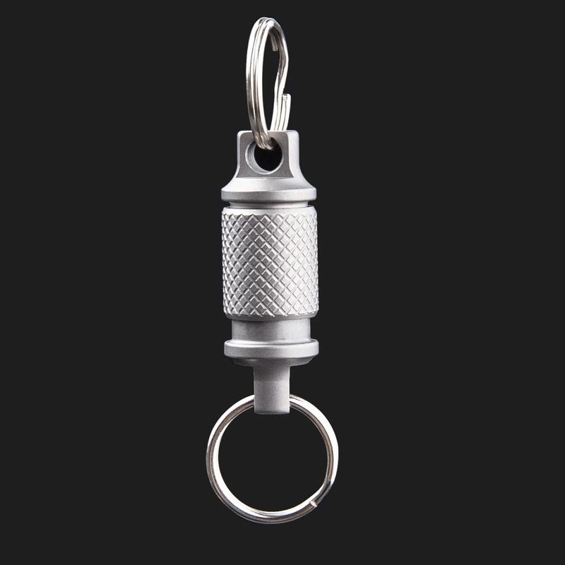 Titanium Quick Release Keychain, Retractable Key Chain Detachable Keychain Clip，Pull Apart Key Rings for Men Women