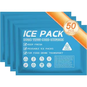 Ice Packs for Coolers Shipping Lunch Box Cold Cooler Bag Long Lasting Reusable Ice Pack Gel Freezer Packs for Camping