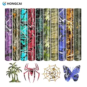 10 Piece Multicolor Camouflage Texture Heat Transfer Vinyl Stickers, Diy Material, 30cm X 25cm, DIY Iron-On Patterns for Clothing, T-Shirts, Bags, Pants