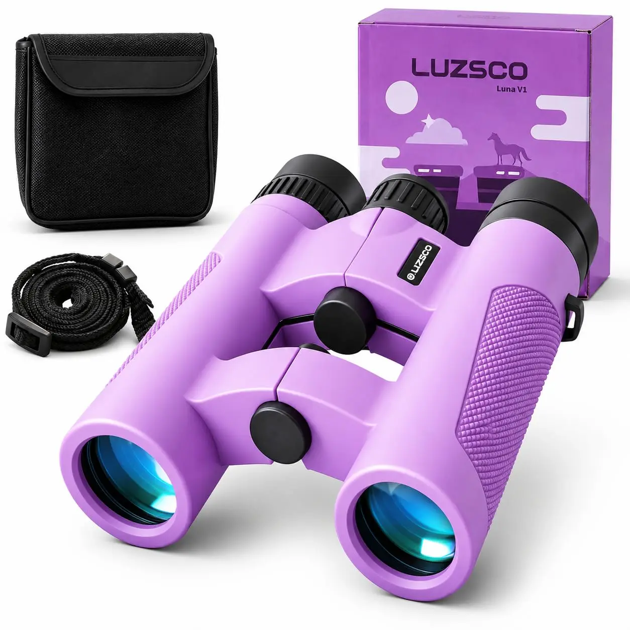 Binoculars for Kids 8-12, 10x25 Kids Binoculars for Nature Exploration, HD Childrens Binocular for Bird Watching, Hiking, Camping, Outdoor Adventure