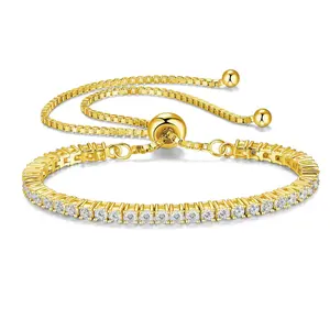 FANCIME "The One" Moissanite Sterling Silver Bolo Tennis Bracelet
