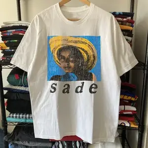 Sade Aged T-Shirt White Vintage 90s Style Unisex Tee, Retro Music Fan Gifts