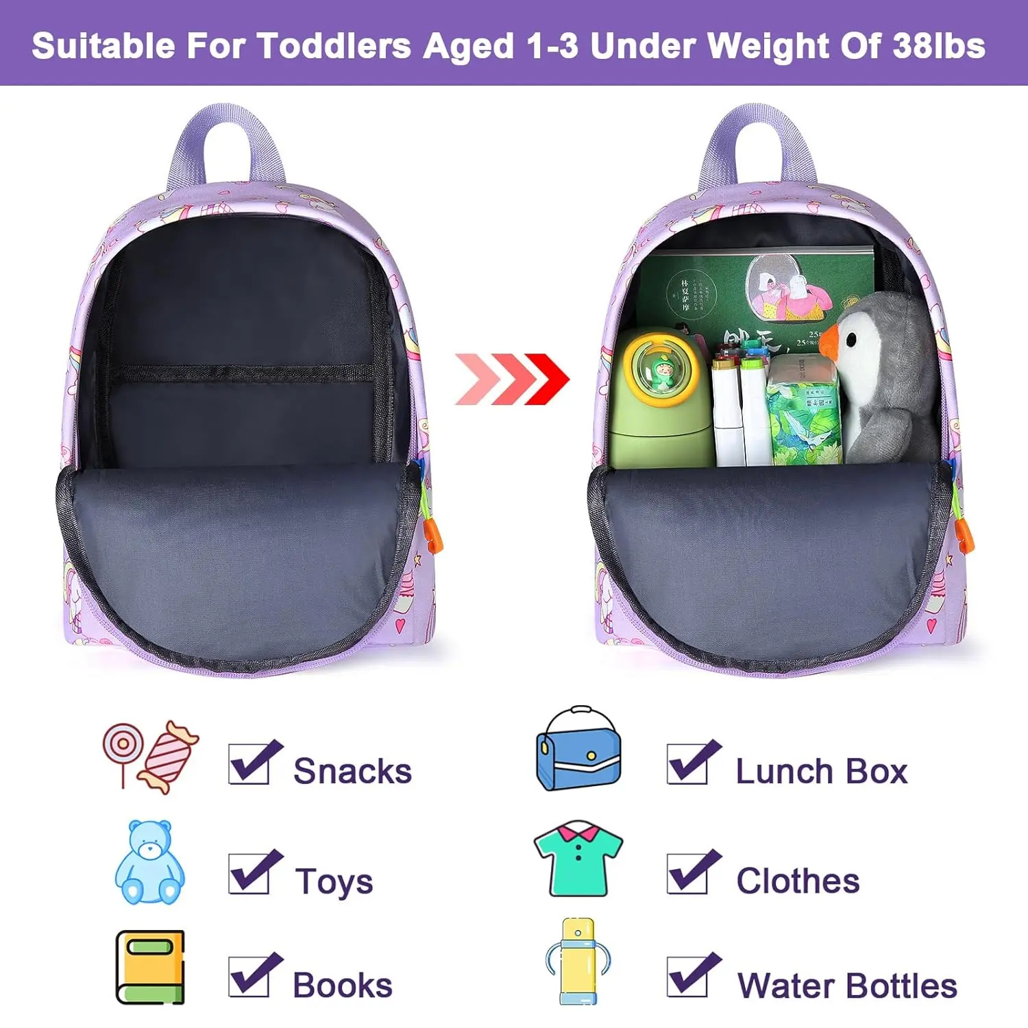 Toddler Harness Backpack Leash, Mini Unicorn Backpacks with Anti Lost Wrist Link, Cute Child Backpack Walking Leashes Keep Kids Close Rope Tether Rein for Baby Girls to Outdoor Travel Toddler Harness Backpack Leash, Mini Unicorn Backpacks with Anti Lost Wrist Link, Cute Child Backpack Walking Leashes Keep Kids Close Rope Tether Rein for Baby Girls to Outdoor Travel