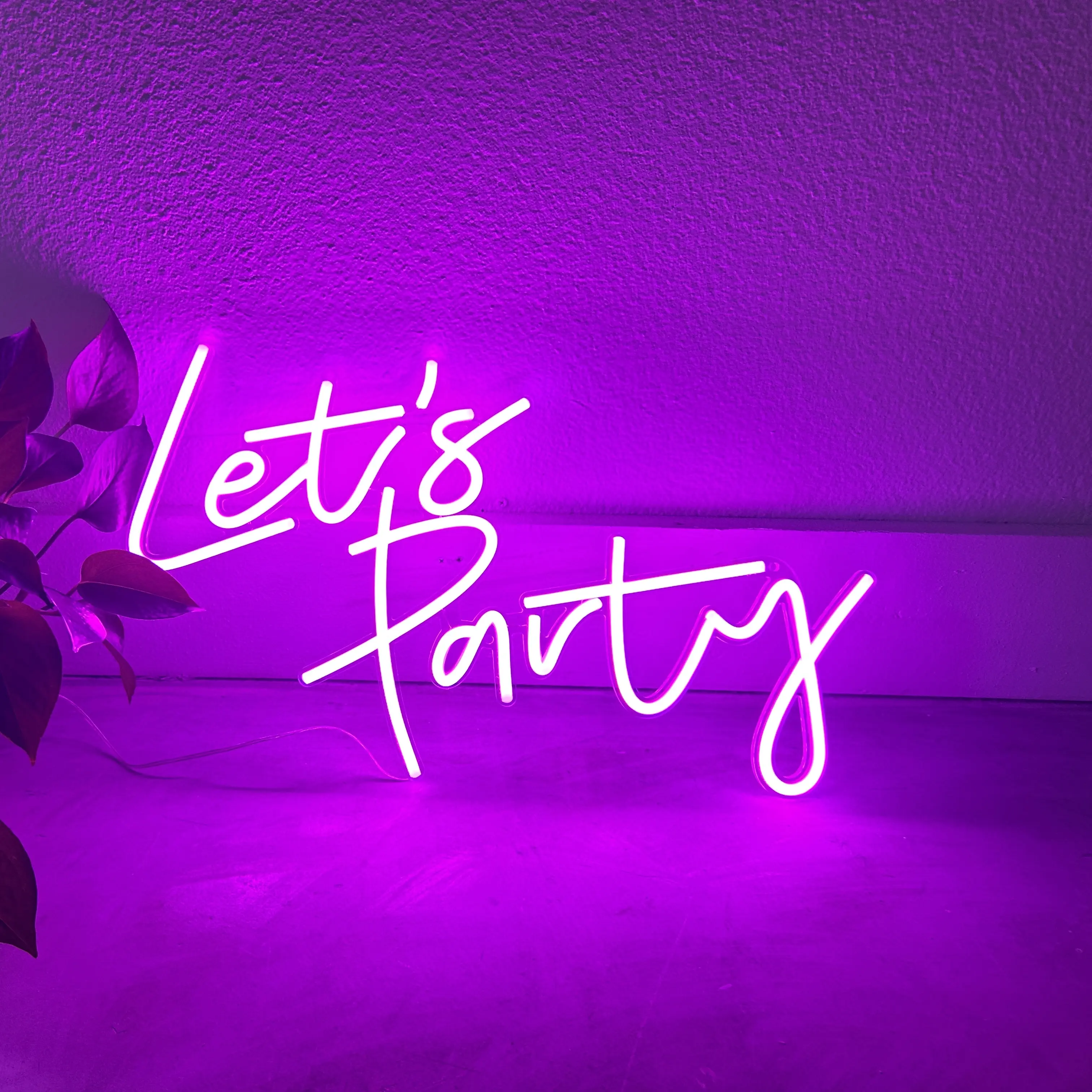 AMID Let's Party LED Neon Signs for Party and Event Decorations