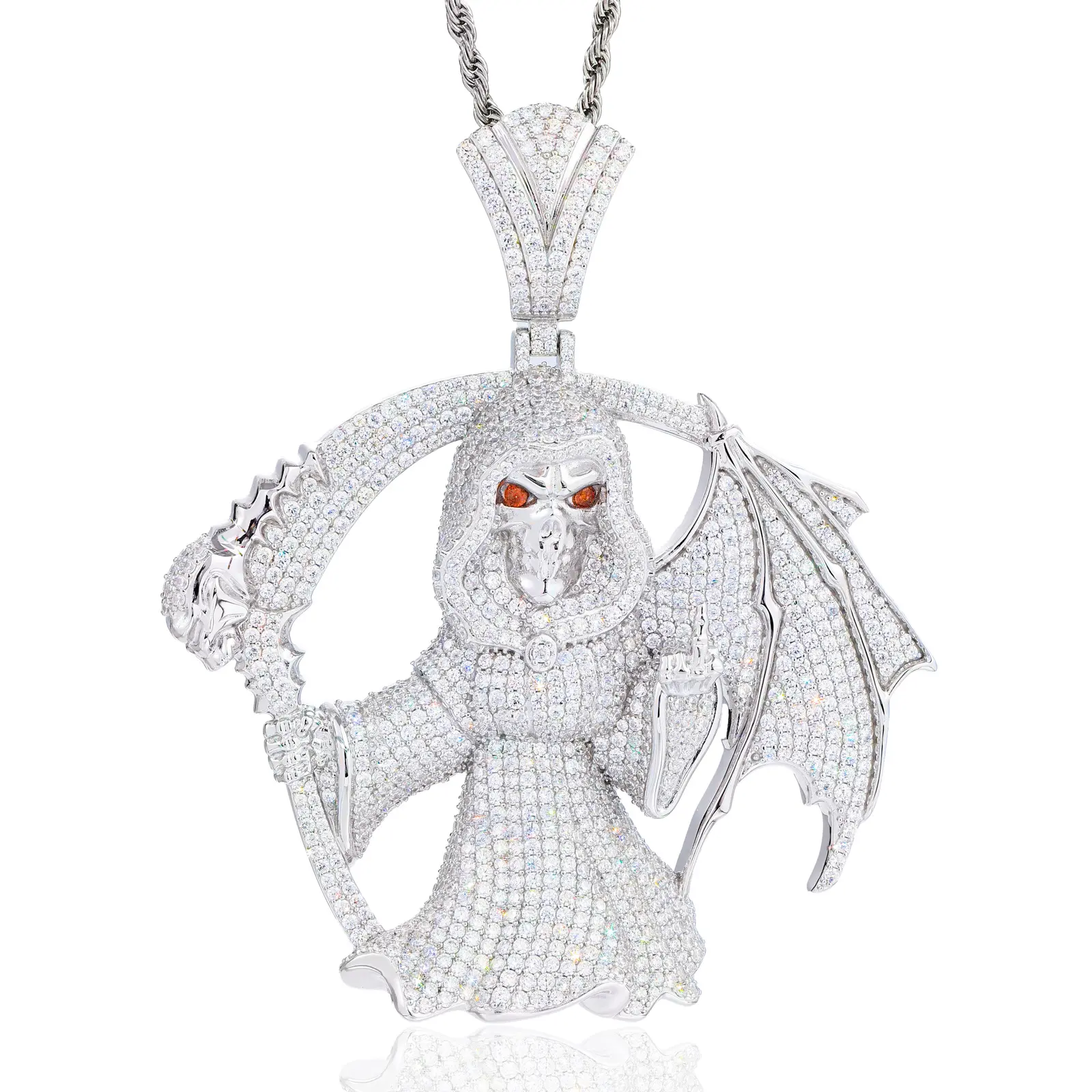 UCCIYO Eclipse Death Pendant UCCIYO Pendant Copper Zircon Pendant for Women Men Hip Hop Jewelry Gift summerwins【#CZP1204】
