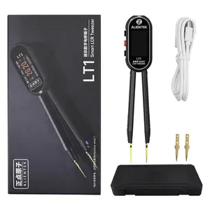 LT1 Mini LCR Meter Tweezer,10KHz SMD Tester,Multimeter, ESR Meter, Tester for Resistor Capacitor Inductance Voltage Frequency Diode,400mAH Battery,Component Recognition