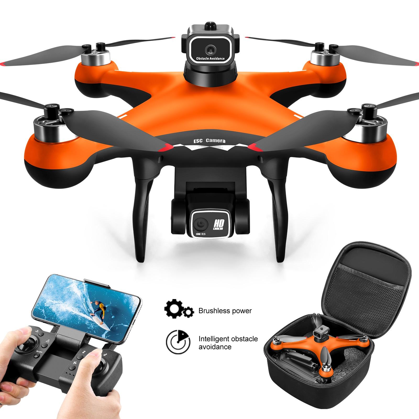 8K  Brushless Motor Drone with Optical Flow Positioning - 2000m Control Range, 100m Flight Height, 7m/s Speed, 244g Lightweight, 2 Batteries, 90° Adjustable Camera & LED Nightlight