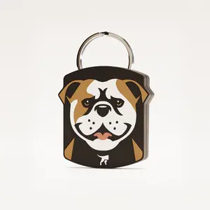 Hitail Smart QR Dog ID Tag - English Bulldog