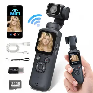 YZZCAM Pocket Vlogging Camera with 4K/30fps Videos, Pocket Camera with FaceTracking, 4K Handheld Camera, Video Camcorder, Portable WiFi Vlogging Camera with 32GB Card,  tiktok shop spring glow up