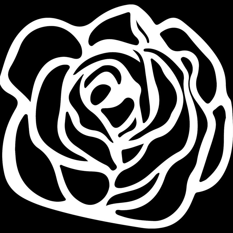 Transparent Decal Stickers Of Rose Silhouette Premium Waterproof Vinyl Decal Stickers For Laptop Phone Accessory Helmet Car Window Mug Tuber Cup Door Wall Decoration