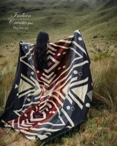 Terracotta Field Alpaca Blanket