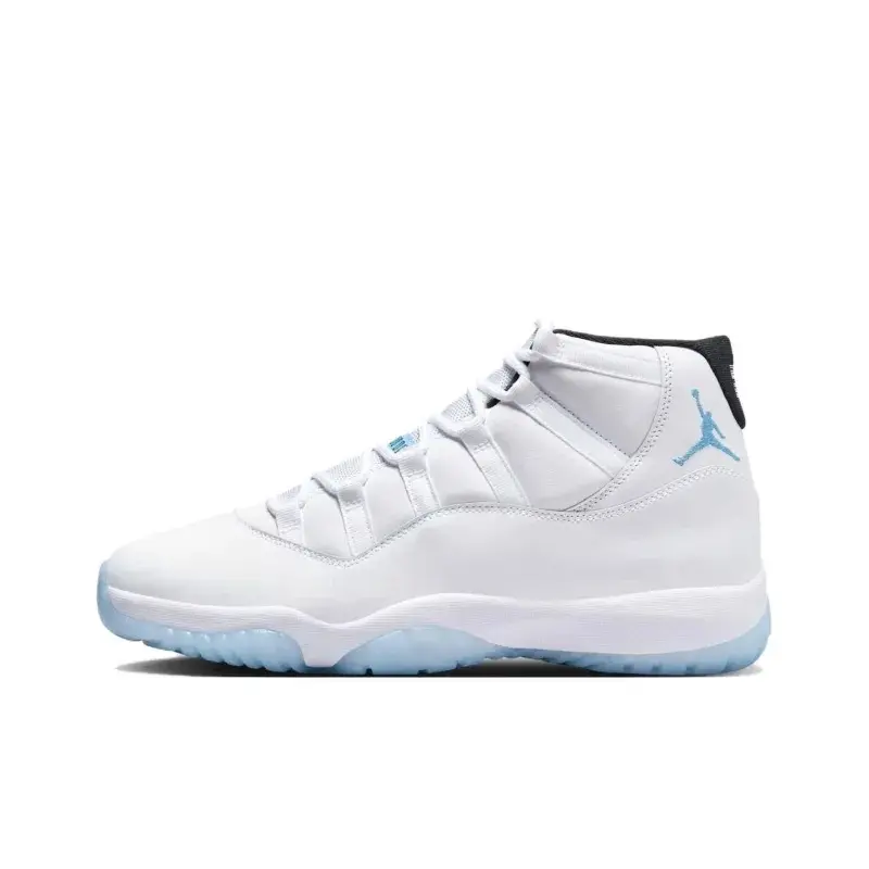 Nike Air Jordan 11 Retro 'Legend Blue-Columbia' 2024 Men's Sports Basketball Shoes, Mensfashion Daily Casual Walking Footwear, High Top Sneakers, Fashion Athletic Sneaker, Patent Leather, Icy Sole, Bold Style, Iconic Icy Flair, Male