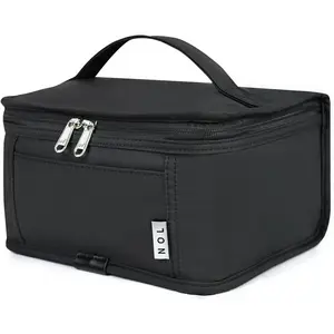 Mini Insulated Lunch Bag for Women Men Kids | Small Leakproof Reusable Lunch Tote | Fits 6 Cans 330ml | Thermal Cooler for Work School Picnic Camping, Black