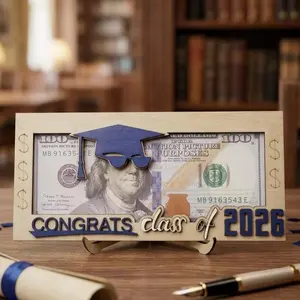 2026 Graduation Memorial Gift Box, Unique Wooden Cash Gift Box, Creative Graduate Gift for 2026 Class, Special Souvenir for Graduates