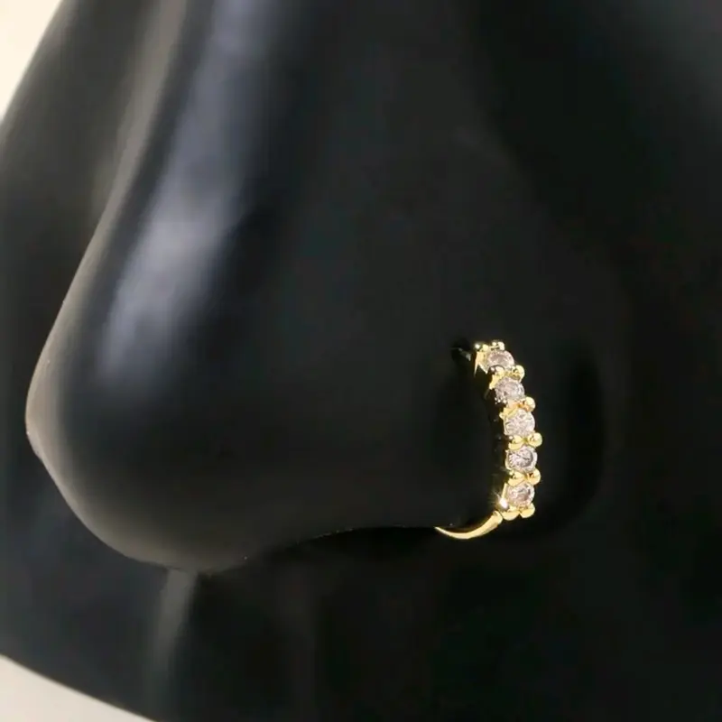Luxury Copper Spiral Nose Ring for Women, Simple Design with, Perfect Party Gift, Elegant Copper Jewelry Accessory, Body Jewelry