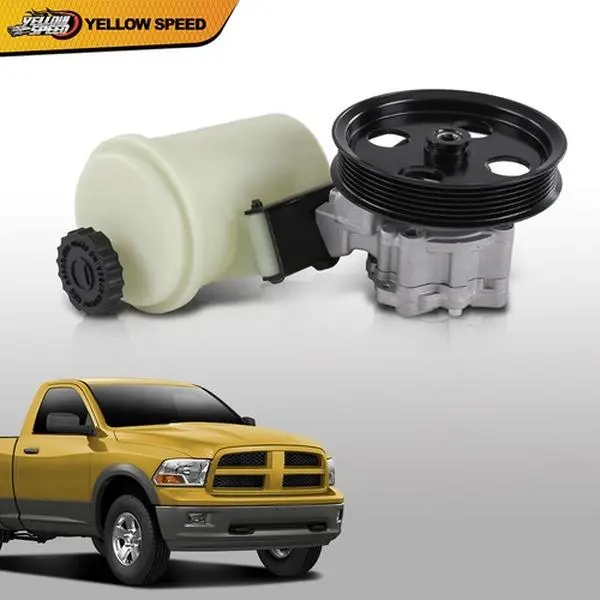 ALLGOOD 100% Brand New Power Steering Pump with Pulley & Reservoir - Vehicle-Specific Direct Fit for 2010 Dodge Ram 1500, High-Quality Premium Automotive Replacement Part
