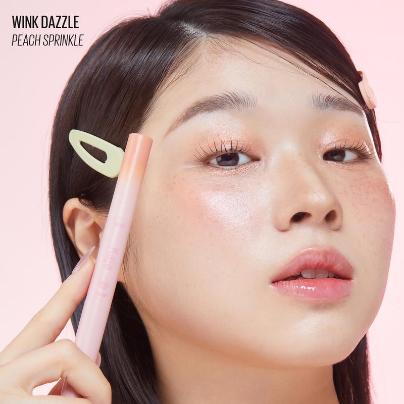 Kaja Wink Dazzle | Dual-ended creamy Eyeshadow Stick with Glitter, 'Aegyo' makeup look, Smudge proof, Creamy & blendable formula, Multi-Stick | Vegan, Cruelty-Free