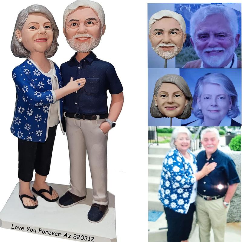 Hand-Made Personalized Figurine - Shimmering Custom Art from Photo - Unique Memorial Christmas Gift - Custom 3D Collectible 6/8/10inch