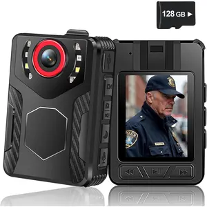 Body Camera with Audio and Video Recording: 1080P FHD Body Cam with Night Vision Video Recorder, 10HR Battery, 2.0" Screen, 128GB Wearable Bodycam for Law Enforcement, Security, and Outdoor Work