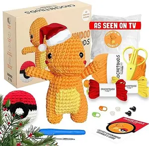 Charmandoo Crochet Kit | Intermediate Level | Great for Couples, Date Night, Teens, Adults, & Anime Lovers | DIY Gift Kit | Ball Included | Instructions, Yarn, Hook, Video & Written Tutorial